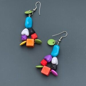 Colorful Beaded Dangle Earrings
